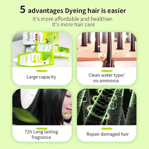 Original Apple Ammonia-Free  Hair Color Cream – Organic, (1000ML)